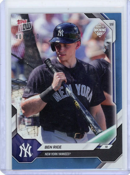 2026 Topps Now Ben Rice Road to Opening Day 008/150 #00-26