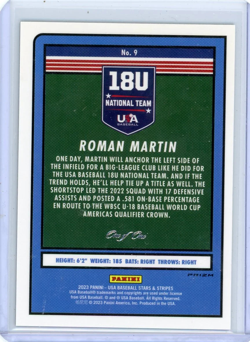 Roman Martin 2023 Panini USA Stars & Stripes Black Finite #'d 1/1