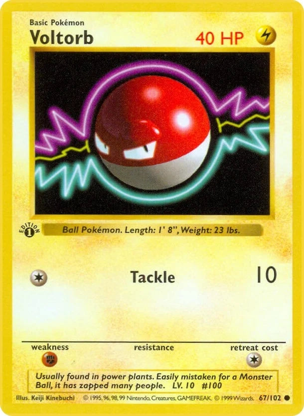 Voltorb (067/102) (Base Set (Shadowless)) (BSS)