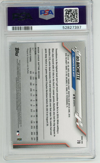 Bo Bichette 2020 Topps Rookie Card #78 PSA 10