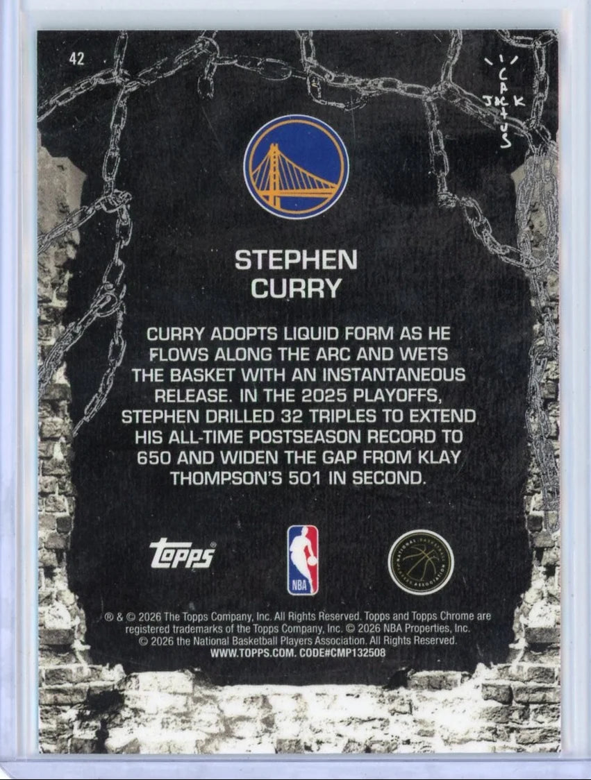 Stephen Curry 2025-26 Topps Chrome X Cactus Jack #42