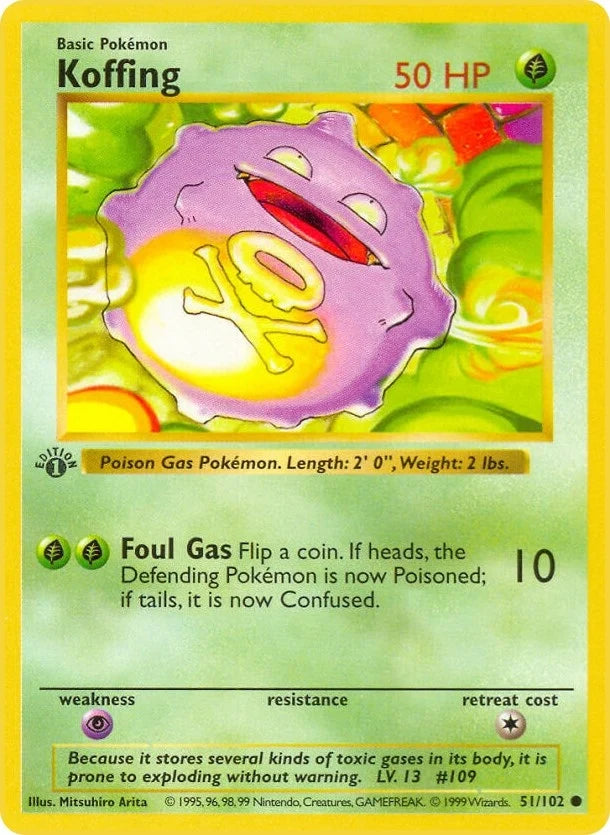 Koffing (051/102) (Base Set (Shadowless)) (BSS)