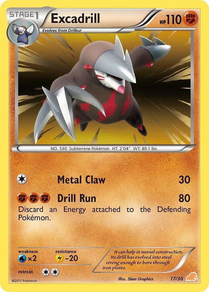 Excadrill (#17 Non-Holo) (17/30) (BW Trainer Kit: Excadrill & Zoroark) (BLW)