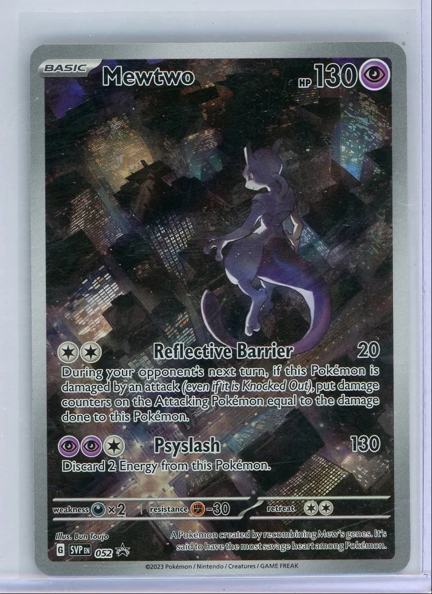 Mewtwo Pokémon 151 Illustration Rare Black Star Promo #052