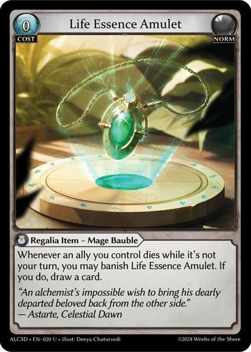 Life Essence Amulet (020) (Alchemical Revolution Starter Decks) (ALCSD)