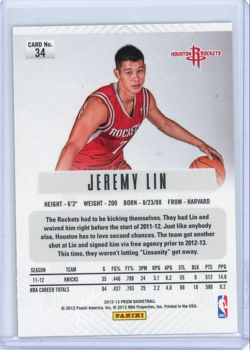 Jeremy Lin 2012-13 Panini Prizm silver prizm
