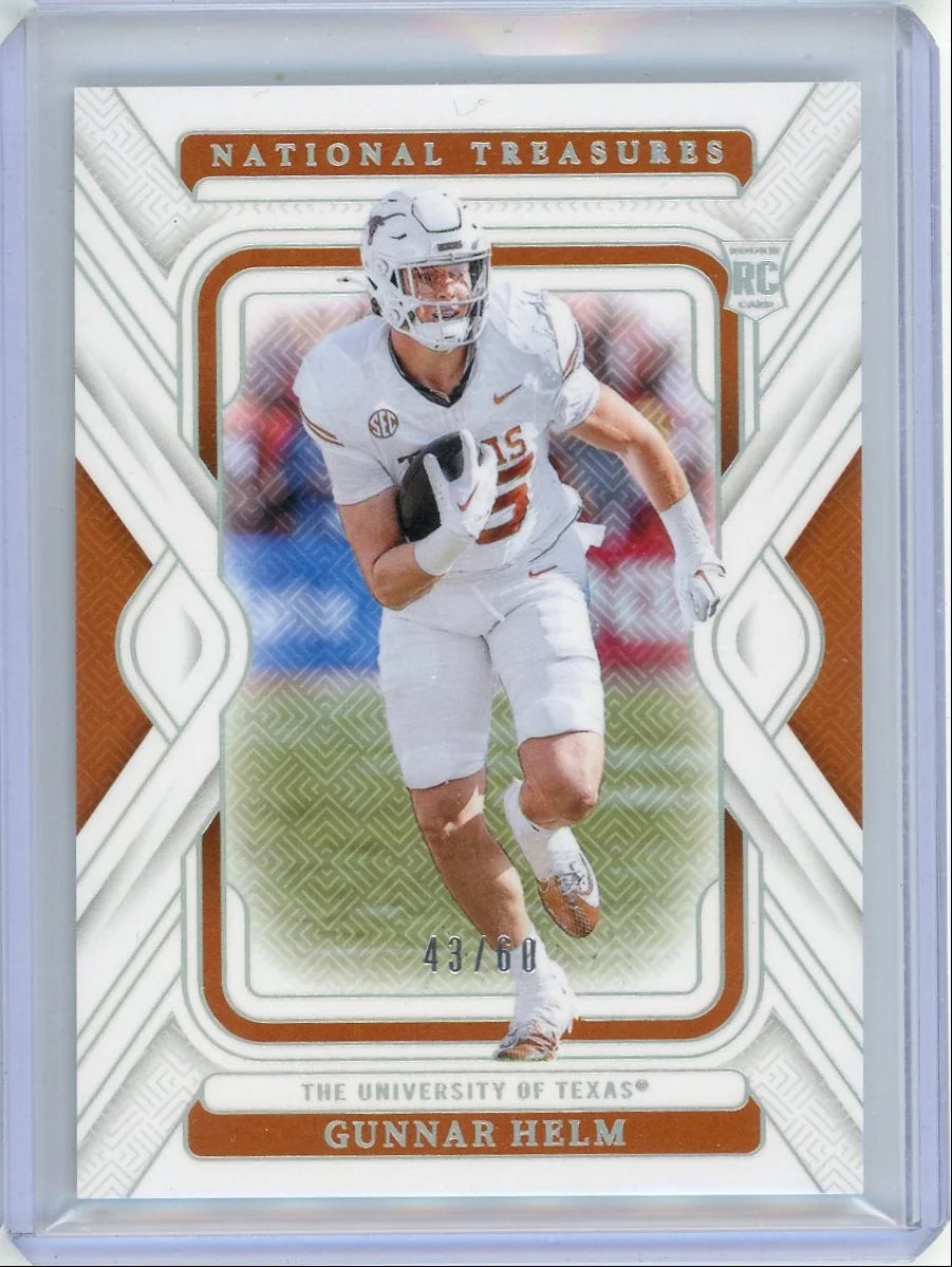 Gunnar Helm 2025 Panini National Treasures Collegiate RC #'d 43/60