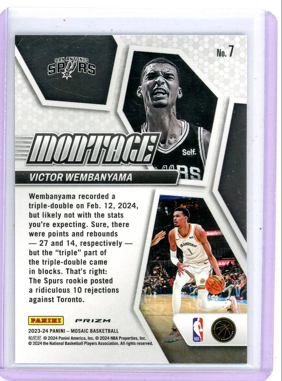 Victor Wembanyama 2023-24 Panini Mosaic Montage mosaic prizm RC