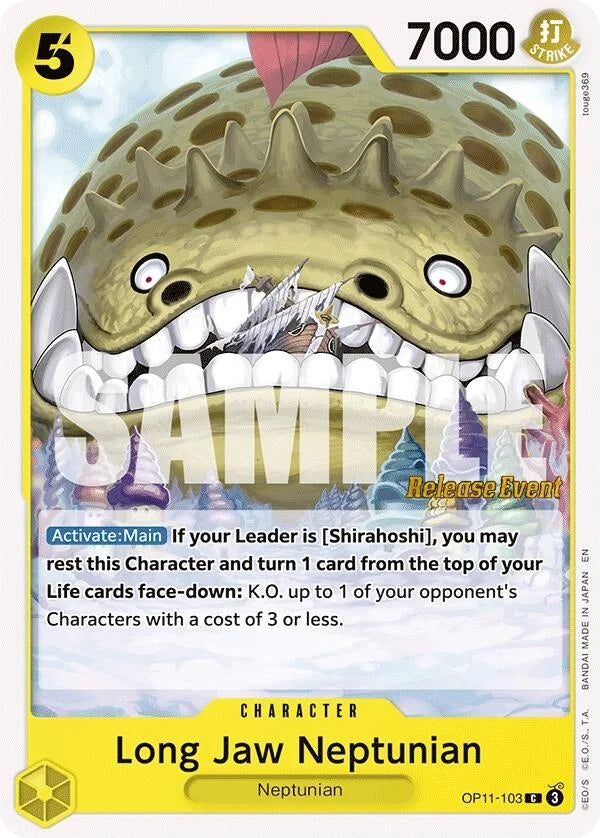 Long-Jaw Neptunian (OP11-103) (A Fist of Divine Speed Release Event Cards) (OP11 RE)