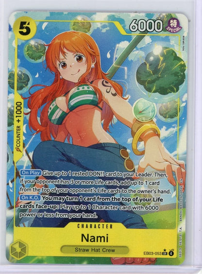 Nami One Piece Extra Booster 03 Heroines Edition Alternate Art Super Rare (EB03-053)