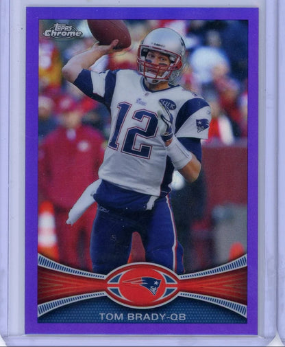 Tom Brady 2012 Topps Chrome (throwing) purple refractor #'d 121/499
