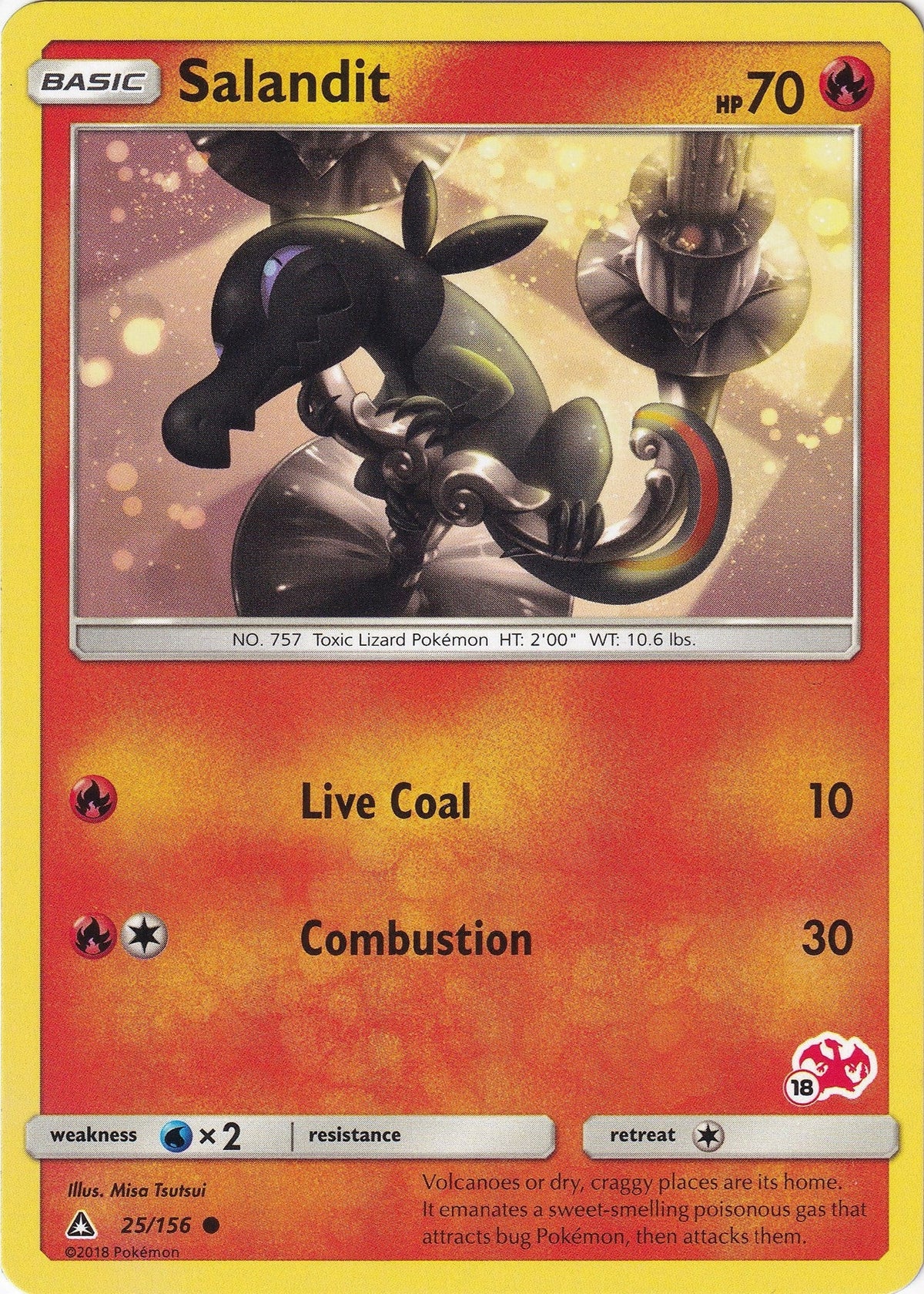 Salandit - 25/156 (#18 Charizard Stamped) (025/156) (Battle Academy) (BTA)