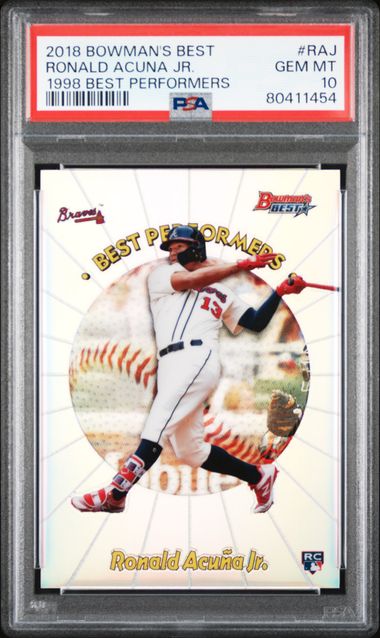 Ronald Acuna Jr. 2018 Bowman's Best 1998 Best Performers rookie card PSA 10