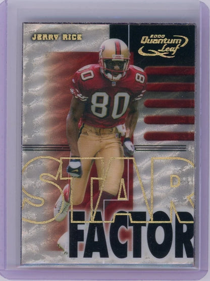 Jerry Rice 2000 Leaf Quantum Star Factor #'d 1661/2500