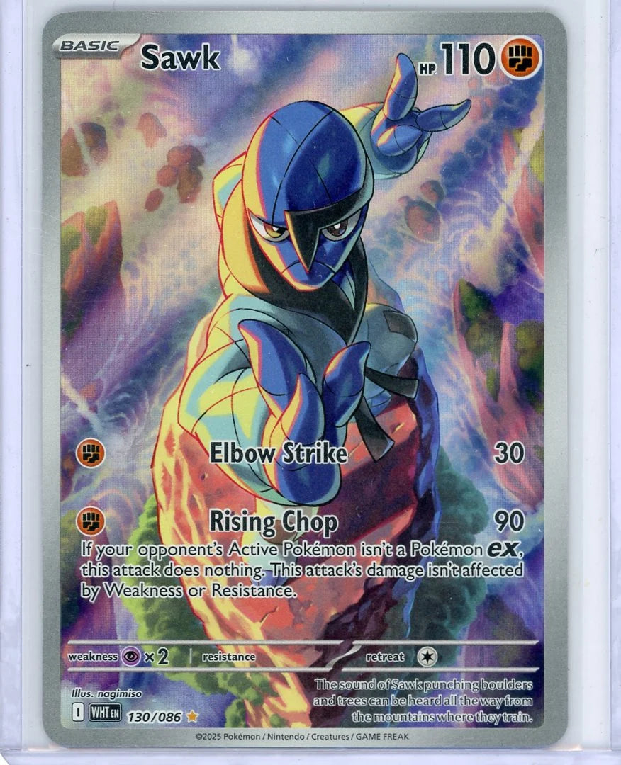 Sawk Pokemon White Flare Illustration Rare #030/086