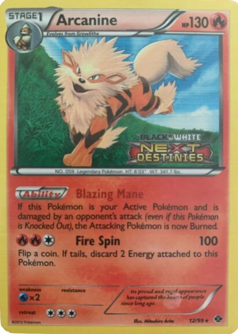 Arcanine - 12/99 (Prerelease) (12/99) (Black and White Promos) (PR)