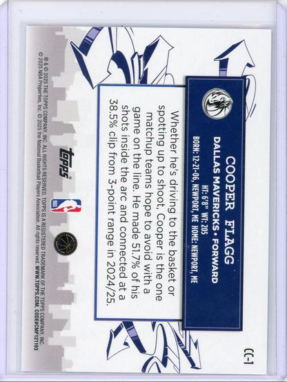 Cooper Flagg 2025-26 Topps Clutch City RC