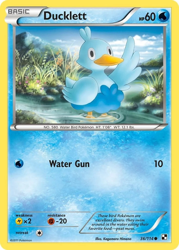Ducklett (36/114) (Black and White) (BLW)