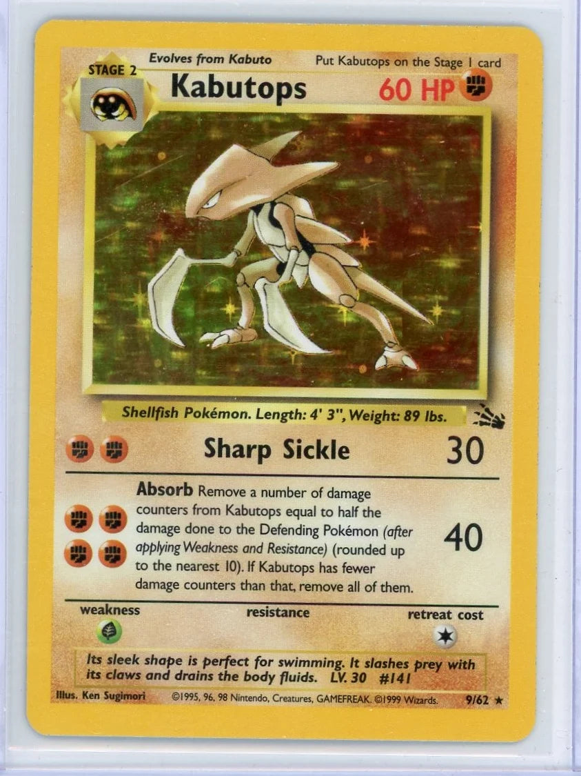 Kabutops Pokémon Fossil Holo #9/62