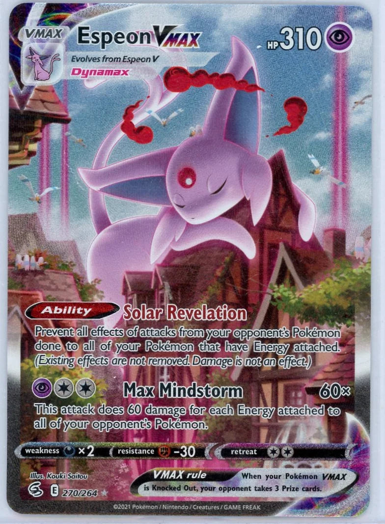 Espeon VMAX Pokémon Fusion Strike Alt Art Secret Rare #270/264