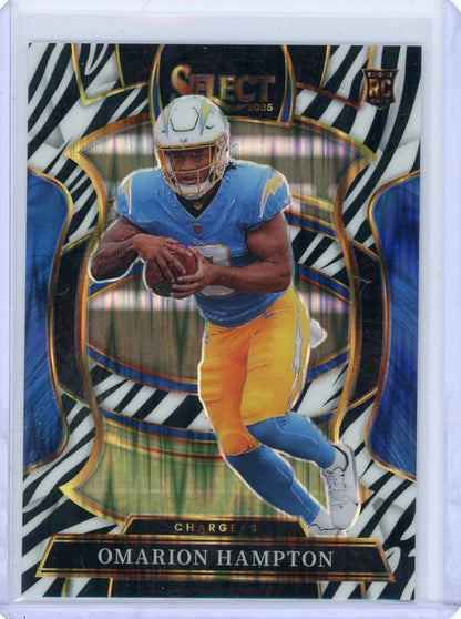 Omarion Hampton 2024 Panini Select Zebra prizm rookie card #2
