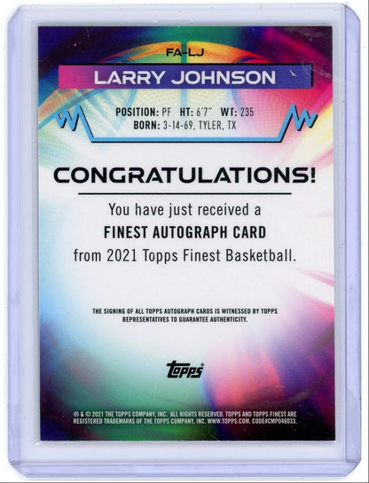 Larry Johnson 2021 Topps Finest Autograph