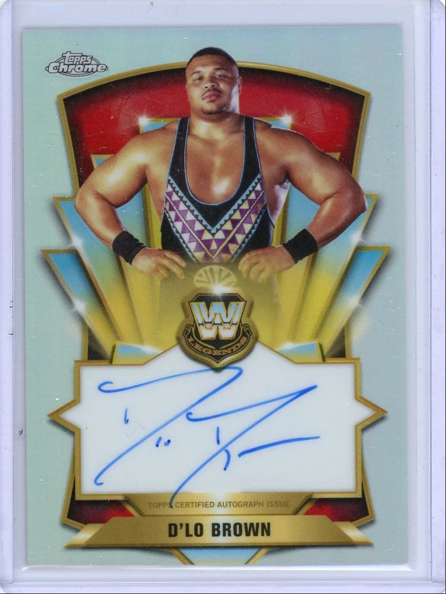 D'Lo Brown 2026 Topps Chrome WWE Legendary Chrome Autograph