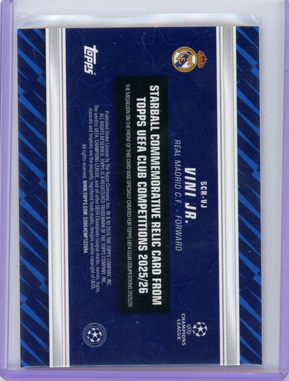 Vini Jr. 2025-26 Topps UEFA Club Competitions Starball Commemorative Relic