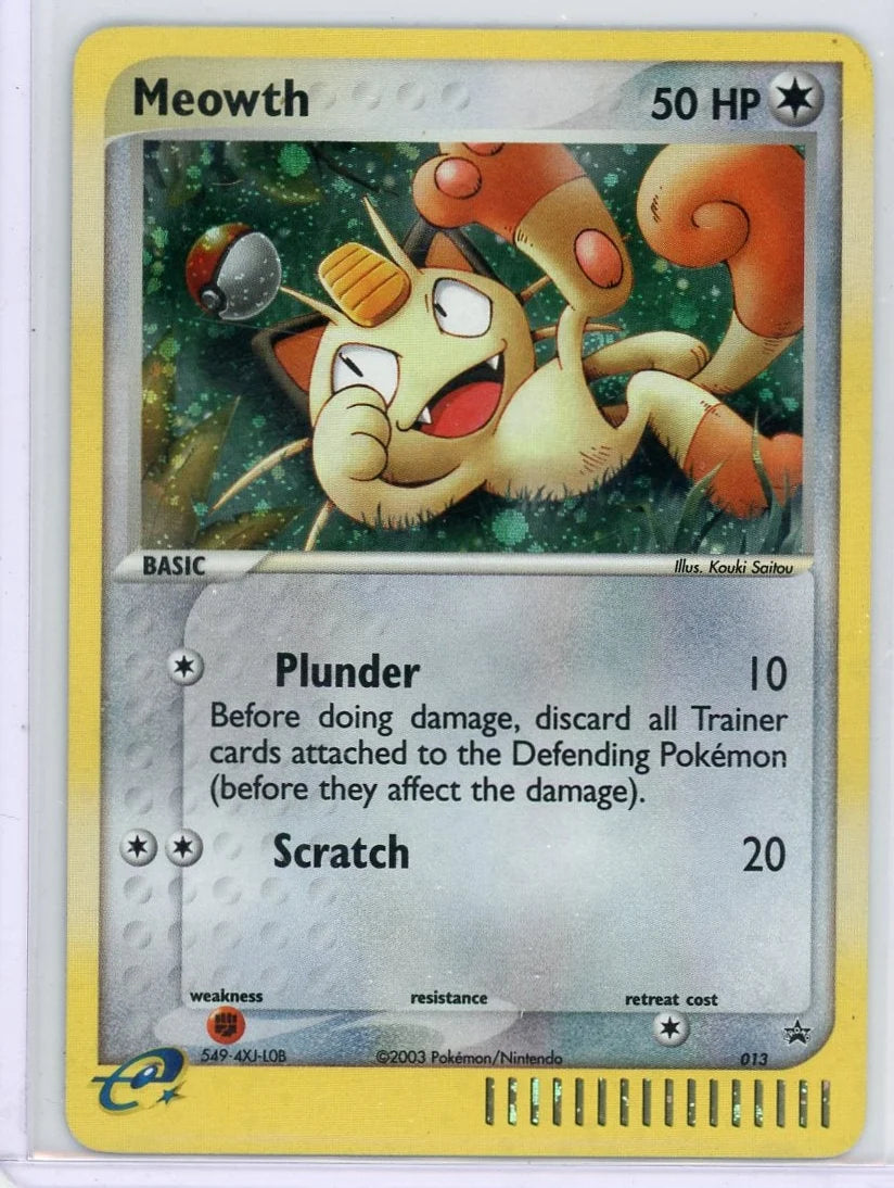 Meowth Pokémon EX Series Collector's Tin Holo Promo #013 (DMG)