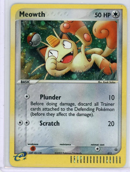 Meowth Pokémon EX Series Collector's Tin Holo Promo #013 (DMG)
