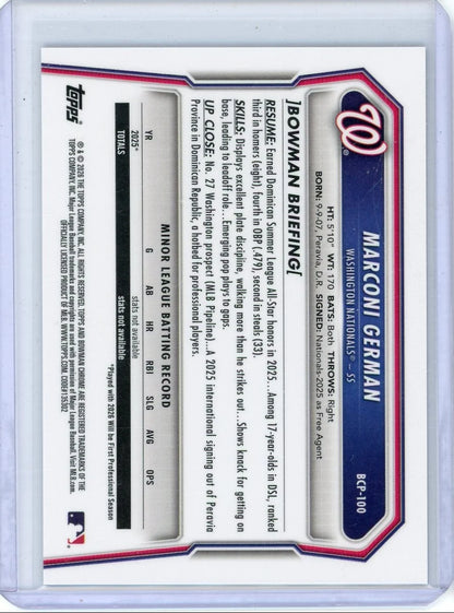Marconi German 2026 1st Bowman Chrome Reptilian ref.