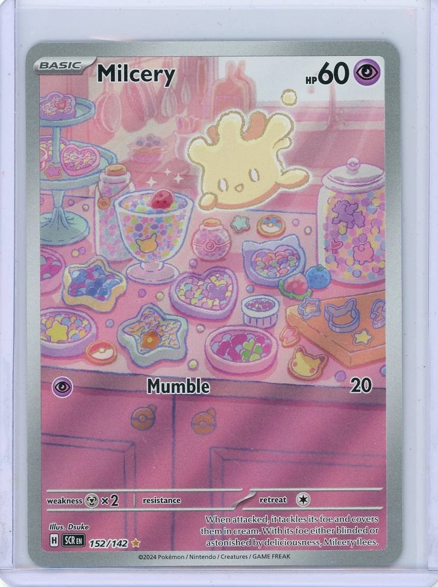 Milcery Pokémon Stellar Crown Illustration Rare #152/142