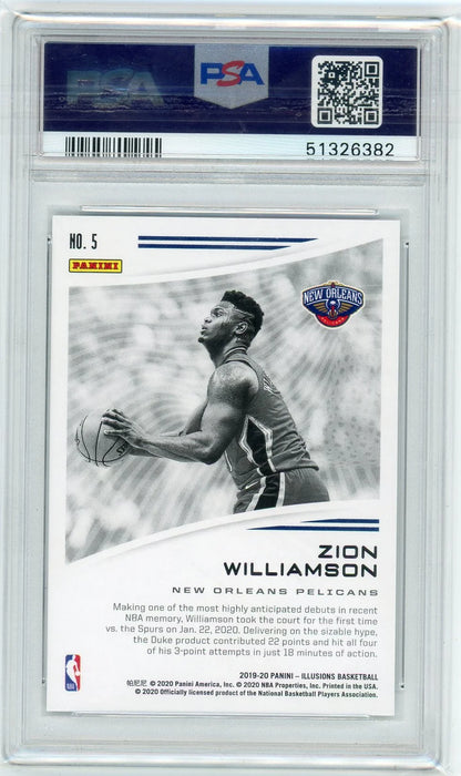 Zion Williamson 2019 Panini Illusions Season Highlights Rookie Card PSA 10