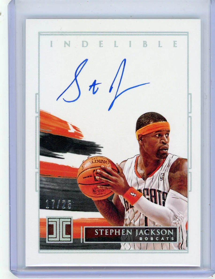 Stephen Jackson 2020-21 Panini Impeccable Indelible Auto Holo Silver #'d 17/25