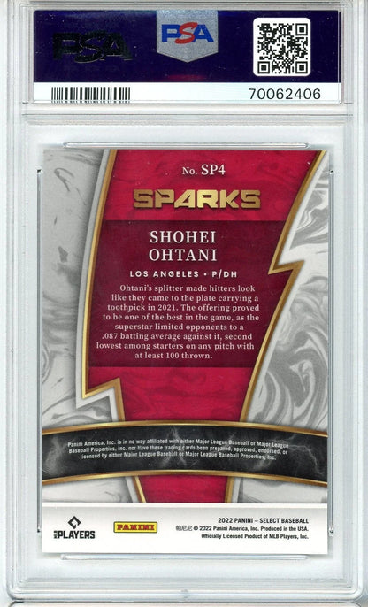 Shohei Ohtani 2022 Panini Select Sparks PSA 10