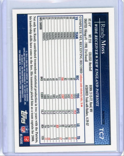 Randy Moss 2009 Topps Chrome refractor #TC7