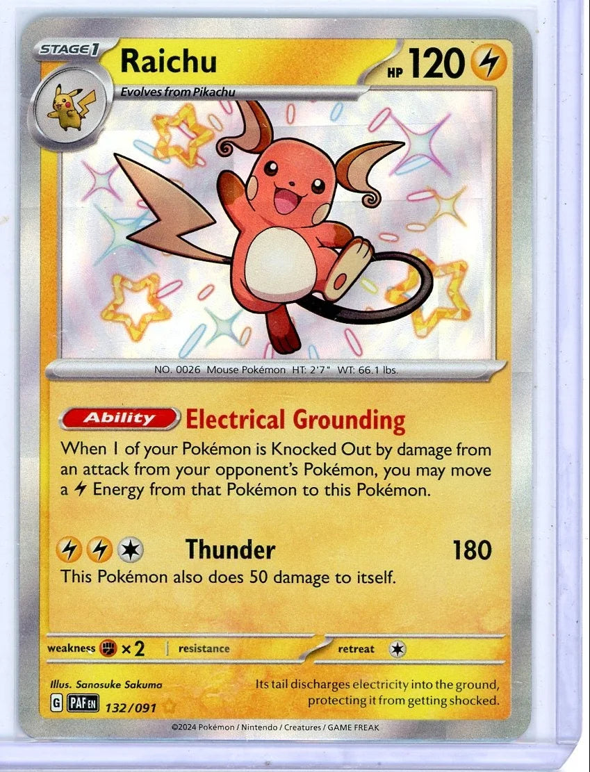 Raichu 2024 Pokemon Paldean Fates Baby Shiny #132/091