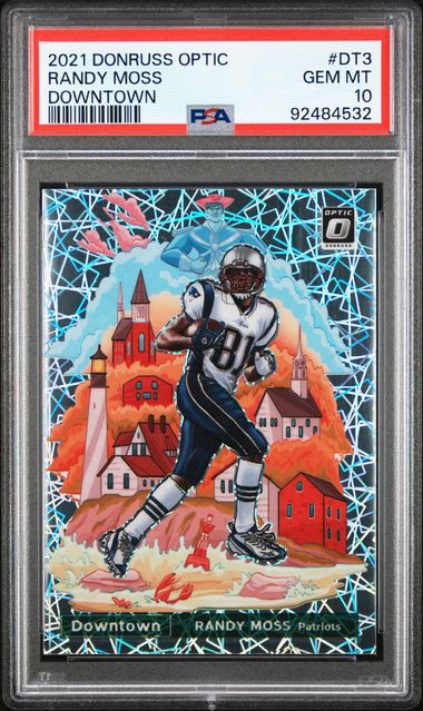 Randy Moss 2021 Panini Donruss Optic Downtown PSA 10