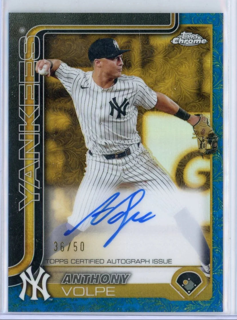 Anthony Volpe 2025 Topps Gilded Autograph #'d /50