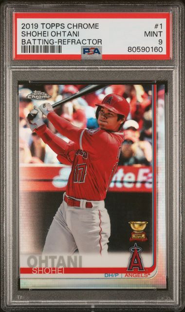 Shohei Ohtani 2019 Topps Chrome Batting Refractor #1 PSA 9