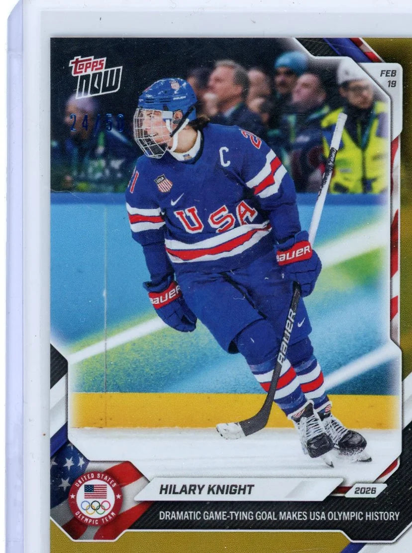 Hilary Knight - 2026 Olympics Topps NOW #14 gold foil #'d 24/50