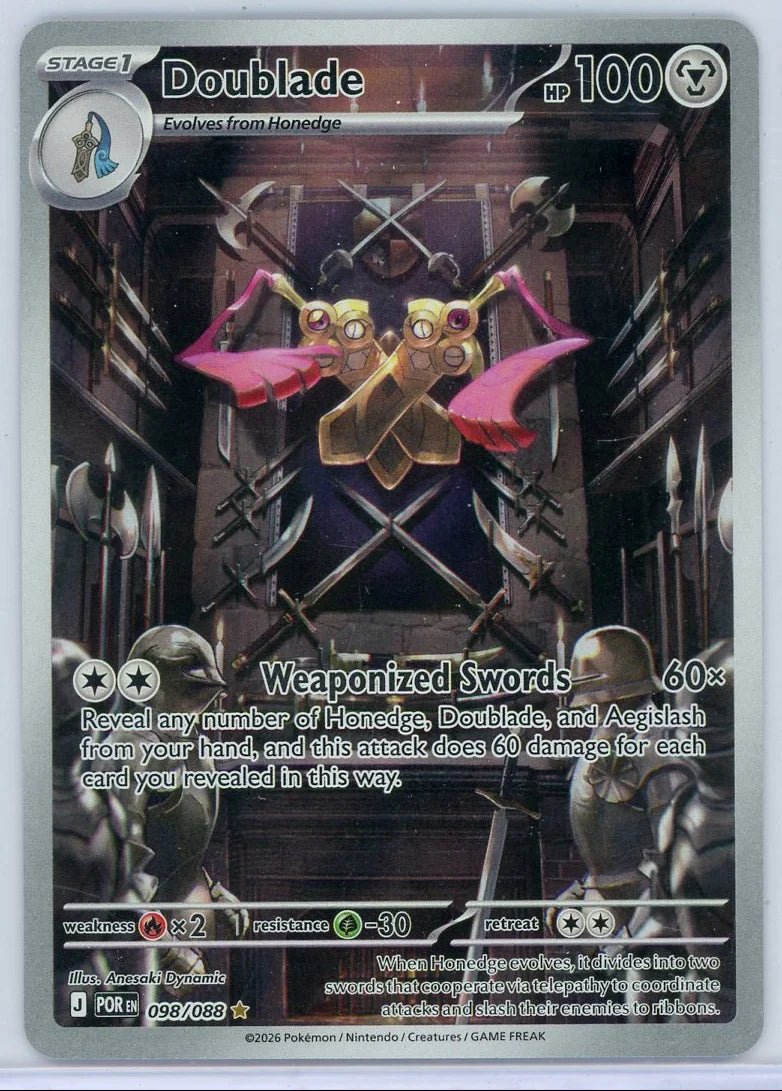 Doublade Pokémon Perfect Order Illustration Rare #098/088