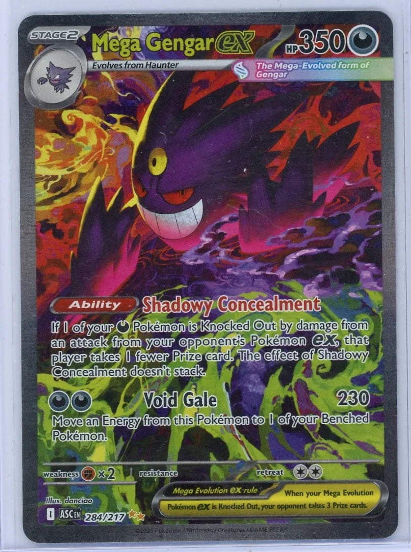 Mega Gengar 2026 Pokemon Ascended Heroes Special Illustration rare #284/217