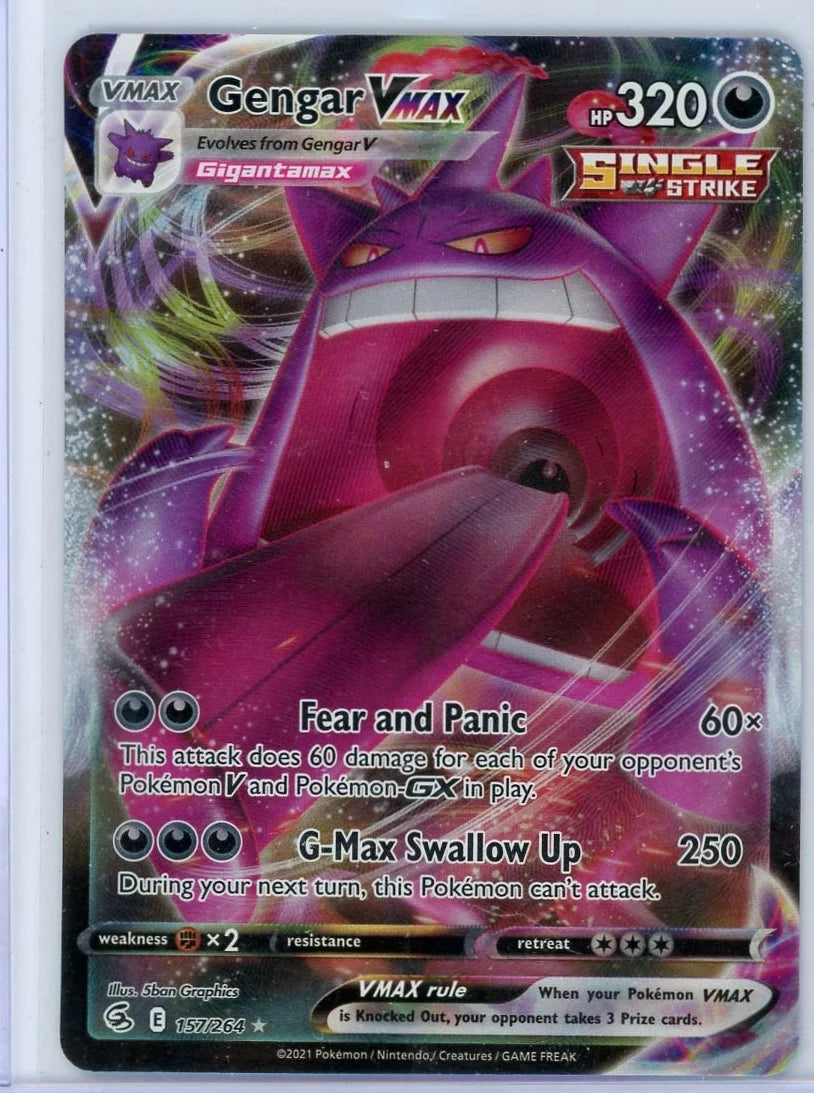 Gengar Vmax Pokémon Fusion Strike Ultra Rare #157/264
