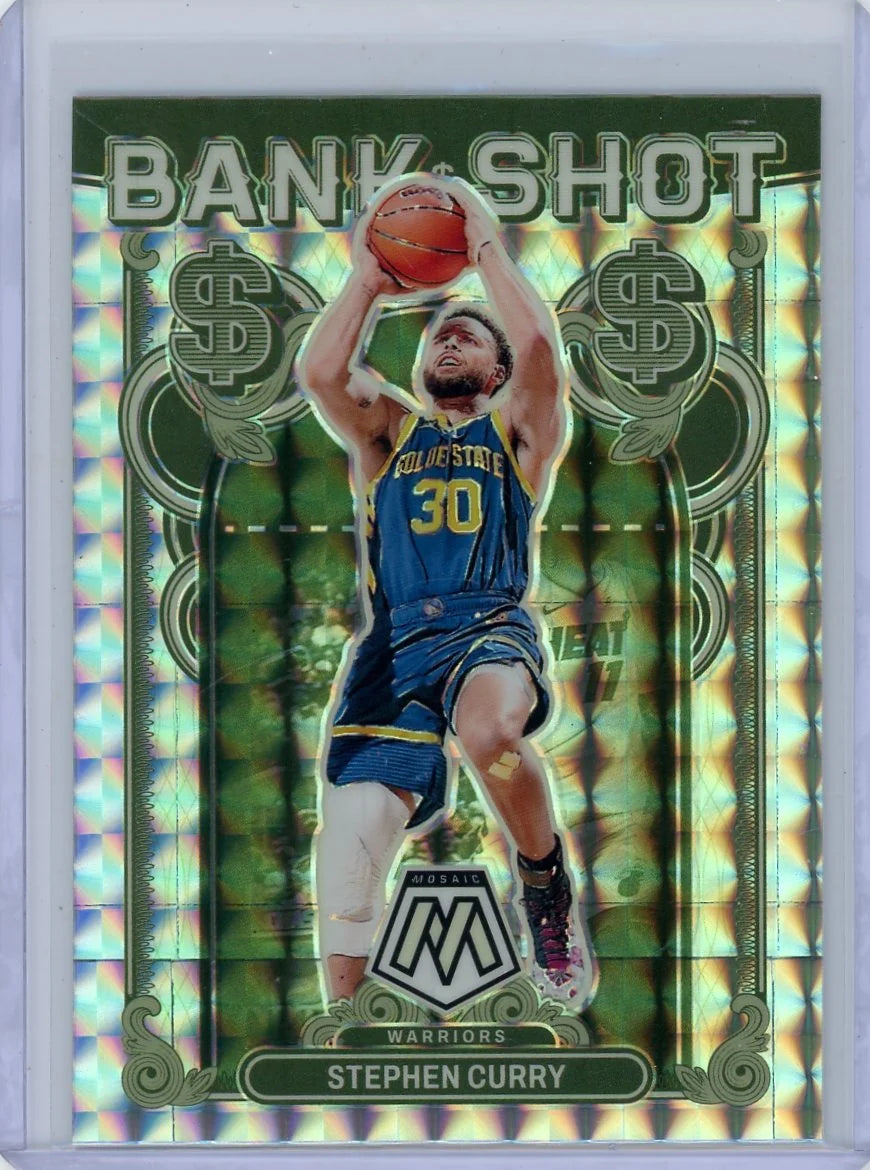 Steph Curry 2023-24 Panini Mosaic Bank Shot Silver