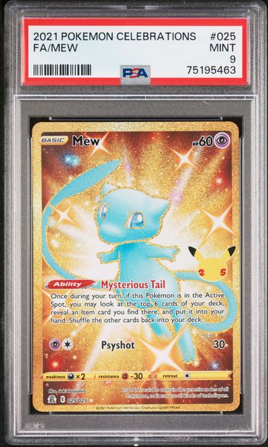 Mew Pokémon Celebrations Secret Rare #025/025 PSA 9