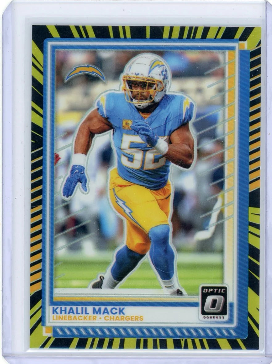 Khalil Mack 2025 Panini Donruss Optic Electricity #'d 41/75