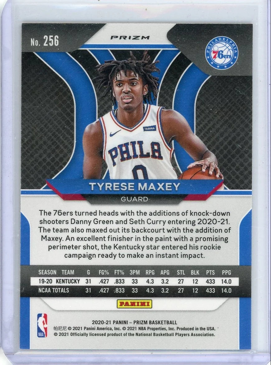 Tyrese Maxey 2020-21 Panini Prizm orange ice prizm RC