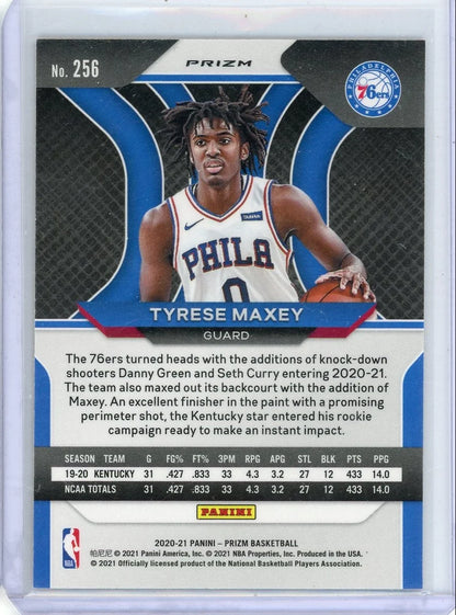 Tyrese Maxey 2020-21 Panini Prizm orange ice prizm RC