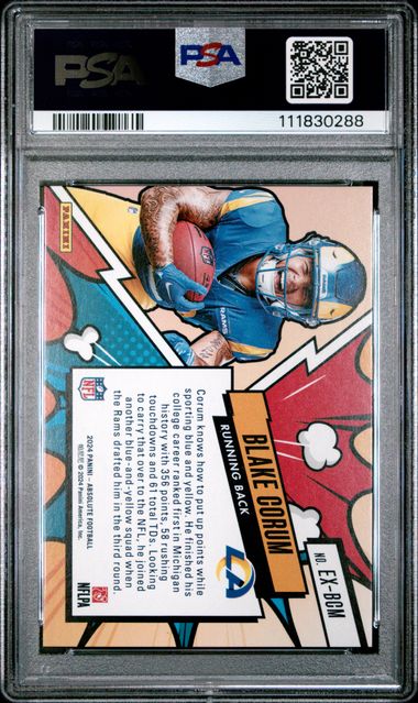 Blake Corum 2024 Panini Absolute Explosive SSP PSA 10